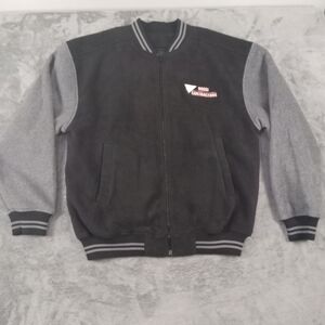 The Mountain Men's Black and Gray Bomber Varsity Jacket NWT